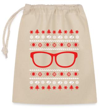 Optician Ophthalmologist - Closable cotton gift bag (25x30cm) - nature - Front