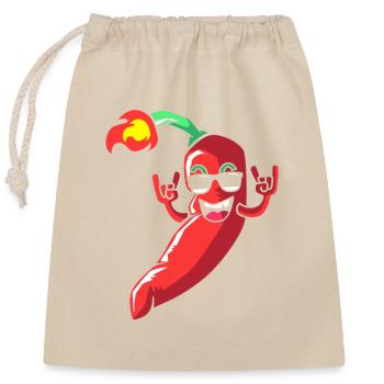 Chipotle Chilli Jalapeno Hot Chili Chili Pepper - Closable cotton gift bag (25x30cm) - nature - Front