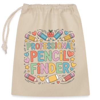 Elementary Teacher Professional Pencil Educator - Closable cotton gift bag (25x30cm) - nature - Front