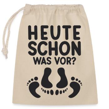 Heute schon was vor Sex Humor Paar Fun - Verschließbarer Geschenkbeutel aus Baumwolle (25x30cm) - Natur - Vorne