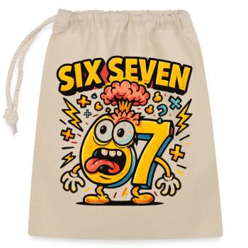 Six Seven 67 Italian Brainrot Nerd Humour Drôle - Sac cadeau en coton avec cordon (25 x 30 cm) - nature - Devant