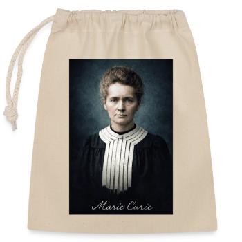 Marie Curie Porträt - Verschließbarer Geschenkbeutel aus Baumwolle (25x30cm) - Natur - Vorne