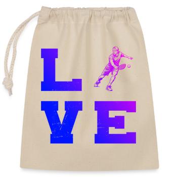 Pickleball Community Idea for Pickleball Game Fans - Closable cotton gift bag (25x30cm) - nature - Front