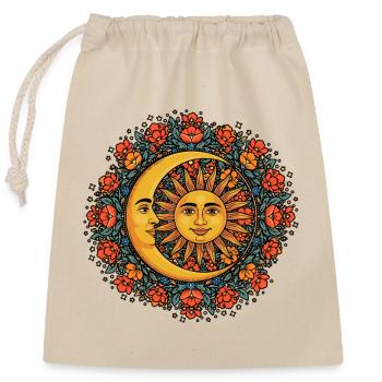 Litha Pagan Summer Solstice Midsummer Midsommar - Closable cotton gift bag (25x30cm) - nature - Front
