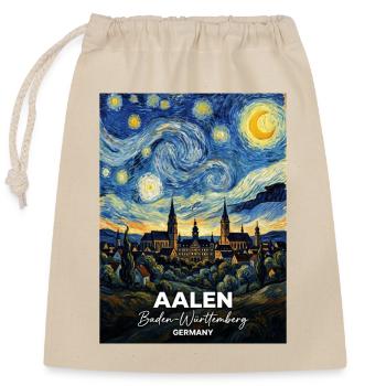 Aalen Sternennacht - Verschließbarer Geschenkbeutel aus Baumwolle (25x30cm) - Natur - Vorne