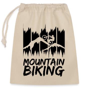 Mountain biking - Closable cotton gift bag (25x30cm) - nature - Front