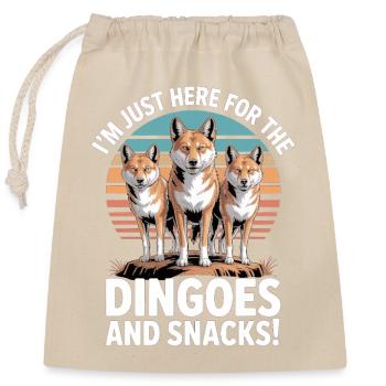 Dingo Australischer Wildhund Tierliebhaber Design - Verschließbarer Geschenkbeutel aus Baumwolle (25x30cm) - Natur - Vorne