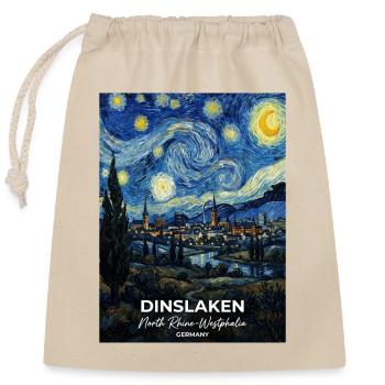 Dinslaken Germany Starry Night  - Verschließbarer Geschenkbeutel aus Baumwolle (25x30cm) - Natur - Vorne