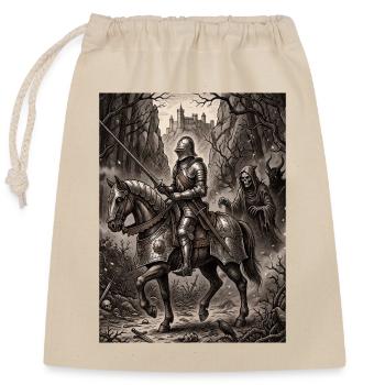 Knight Death and the Devil by Albrecht Dürer - Closable cotton gift bag (25x30cm) - nature - Front