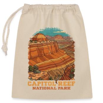 Capitol Reef National Park - Closable cotton gift bag (25x30cm) - nature - Front