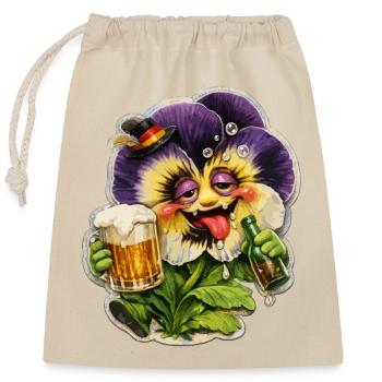Drunken violet - Closable cotton gift bag (25x30cm) - nature - Front