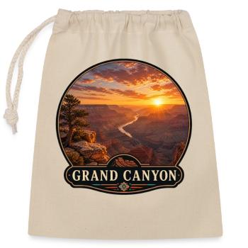 Vintage Grand Canyon Sunset Colorado - Sac cadeau en coton avec cordon (25 x 30 cm) - nature - Devant