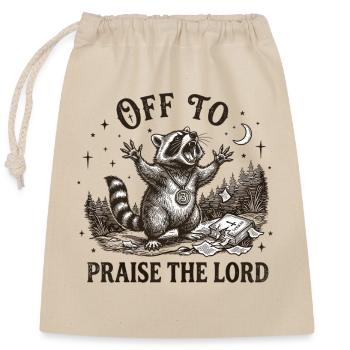 Louer le Seigneur Christian Waschbär - Sac cadeau en coton avec cordon (25 x 30 cm) - nature - Devant