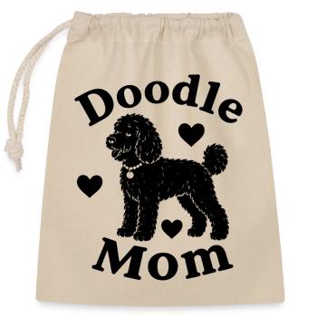 Funny Doodle Mom for Doodle Moms - Closable cotton gift bag (25x30cm) - nature - Front