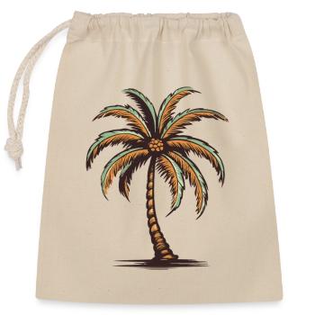 Île Palm - Sac cadeau en coton avec cordon (25 x 30 cm) - nature - Devant