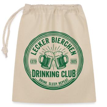 Club de bière délicieuse boisson Retour au sommeil - Sac cadeau en coton avec cordon (25 x 30 cm) - nature - Devant