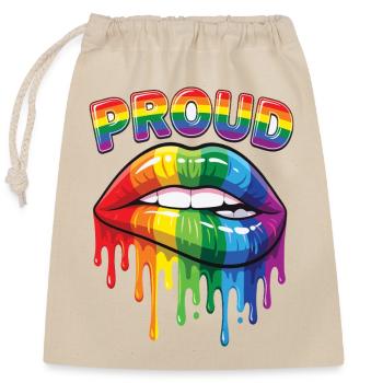Pride Month LGBT – Stolz! - Verschließbarer Geschenkbeutel aus Baumwolle (25x30cm) - Natur - Vorne