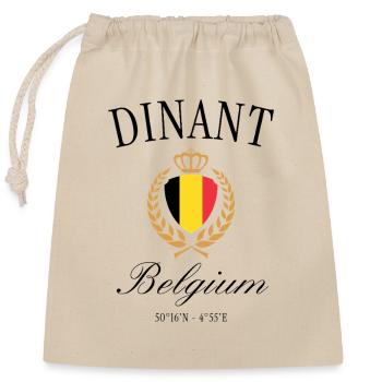 Couronne des armoiries de Dinant Belgium – Souvenir de voyage - Sac cadeau en coton avec cordon (25 x 30 cm) - nature - Devant