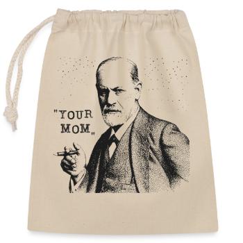 Votre mère - Déclaration de Siegmund Freud - Sac cadeau en coton avec cordon (25 x 30 cm) - nature - Devant