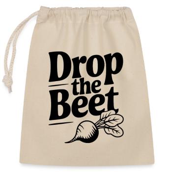 Drop The Beet - Closable cotton gift bag (25x30cm) - nature - Front