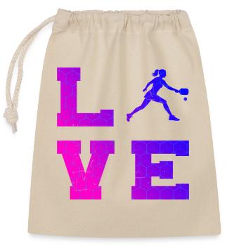 Pickleball athlete Idee für Pickleball Athlet Fans - Verschließbarer Geschenkbeutel aus Baumwolle (25x30cm) - Natur - Vorne