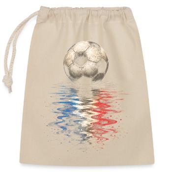 France Football Reflexion - Verschließbarer Geschenkbeutel aus Baumwolle (25x30cm) - Natur - Vorne