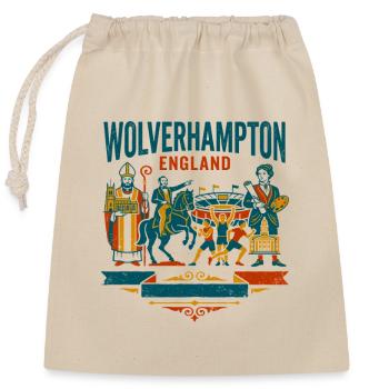 Wolverhampton England City Landmarks And Heritage - Verschließbarer Geschenkbeutel aus Baumwolle (25x30cm) - Natur - Vorne