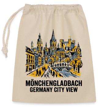 Mönchengladbach Germany Skyline And Local - Verschließbarer Geschenkbeutel aus Baumwolle (25x30cm) - Natur - Vorne