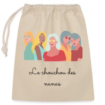Le chouchou des nanas - BG - Sac cadeau en coton avec cordon (25 x 30 cm) - nature - Devant