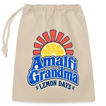 Journées citron de grand-mère à Amalfi, vacances en Italie côtière - Sac cadeau en coton avec cordon (25 x 30 cm) - nature - Devant