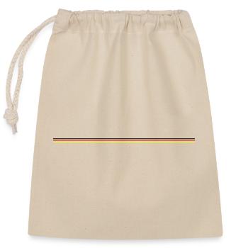 Germany Flag Line - Closable cotton gift bag (25x30cm) - nature - Front