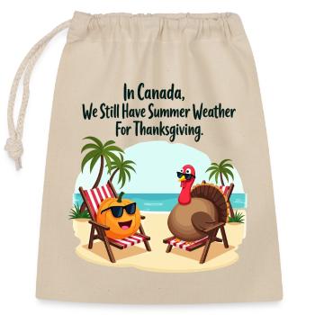 L’été au Canada - Sac cadeau en coton avec cordon (25 x 30 cm) - nature - Devant