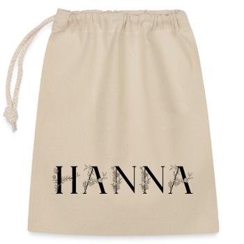 Nom - Hanna - Sac cadeau en coton avec cordon (25 x 30 cm) - nature - Devant
