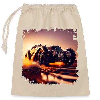 Classic car races are a unique experience - Closable cotton gift bag (25x30cm) - nature - Front