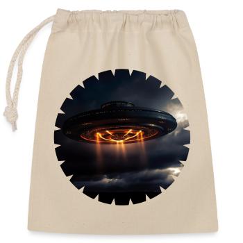 UFO sightings on social media - Closable cotton gift bag (25x30cm) - nature - Front