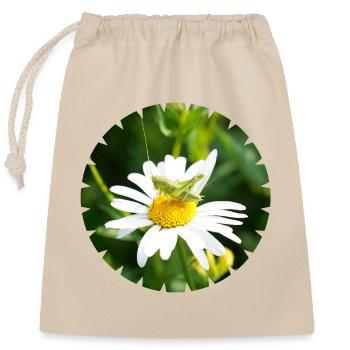 Les fleurs et les insectes ont besoin les uns des autres - Sac cadeau en coton avec cordon (25 x 30 cm) - nature - Devant