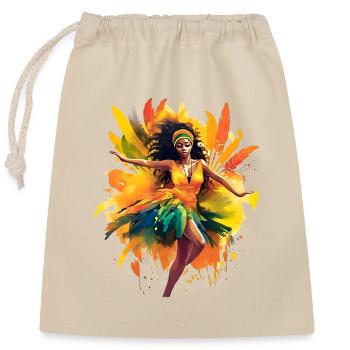 Le carnaval de Rio de Janeiro est largement connu - Sac cadeau en coton avec cordon (25 x 30 cm) - nature - Devant