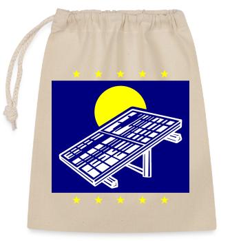 Système photovoltaïque Énergie solaire - Sac cadeau en coton avec cordon (25 x 30 cm) - nature - Devant