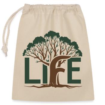 Arbre de vie - Sac cadeau en coton avec cordon (25 x 30 cm) - nature - Devant