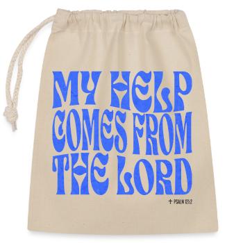 Christianity Christian Bible Verse - Closable cotton gift bag (25x30cm) - nature - Front