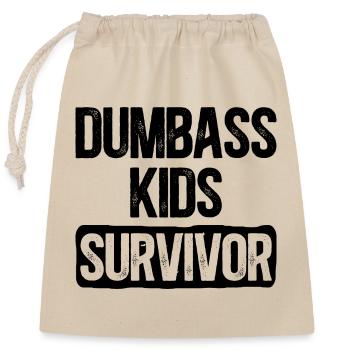 Humour Famille Enfants Maman Papa - Sac cadeau en coton avec cordon (25 x 30 cm) - nature - Devant