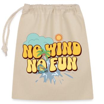 Kitesurf Kitesurfer Kiteboard - Closable cotton gift bag (25x30cm) - nature - Front