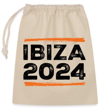 Devis Ibiza 2024 - Sac cadeau en coton avec cordon (25 x 30 cm) - nature - Devant