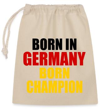 born in germany born champion - - Sac cadeau en coton avec cordon (25 x 30 cm) - nature - Devant