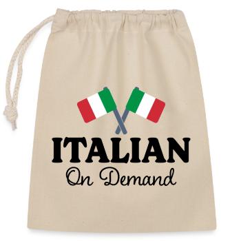 Traducteur Italien Interprète Italien - Sac cadeau en coton avec cordon (25 x 30 cm) - nature - Devant