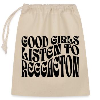 Meilleures Filles Écoutent Du Reggaeton - Sac cadeau en coton avec cordon (25 x 30 cm) - nature - Devant
