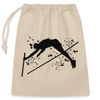 Pole Vaulter Kids Pole Vault - Closable cotton gift bag (25x30cm) - nature - Front