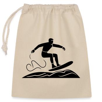 Wake board - Closable cotton gift bag (25x30cm) - nature - Front