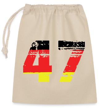 47 Number Germany Jersey - Closable cotton gift bag (25x30cm) - nature - Front