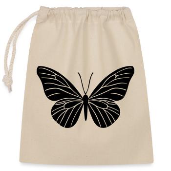 Kleiner Schmetterling - Verschließbarer Geschenkbeutel aus Baumwolle (25x30cm) - Natur - Vorne